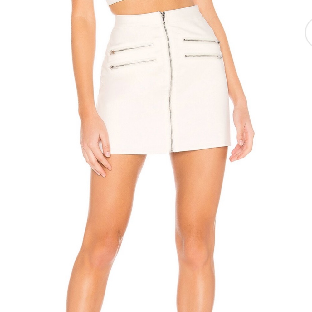 Revolve superdown white mini skirt